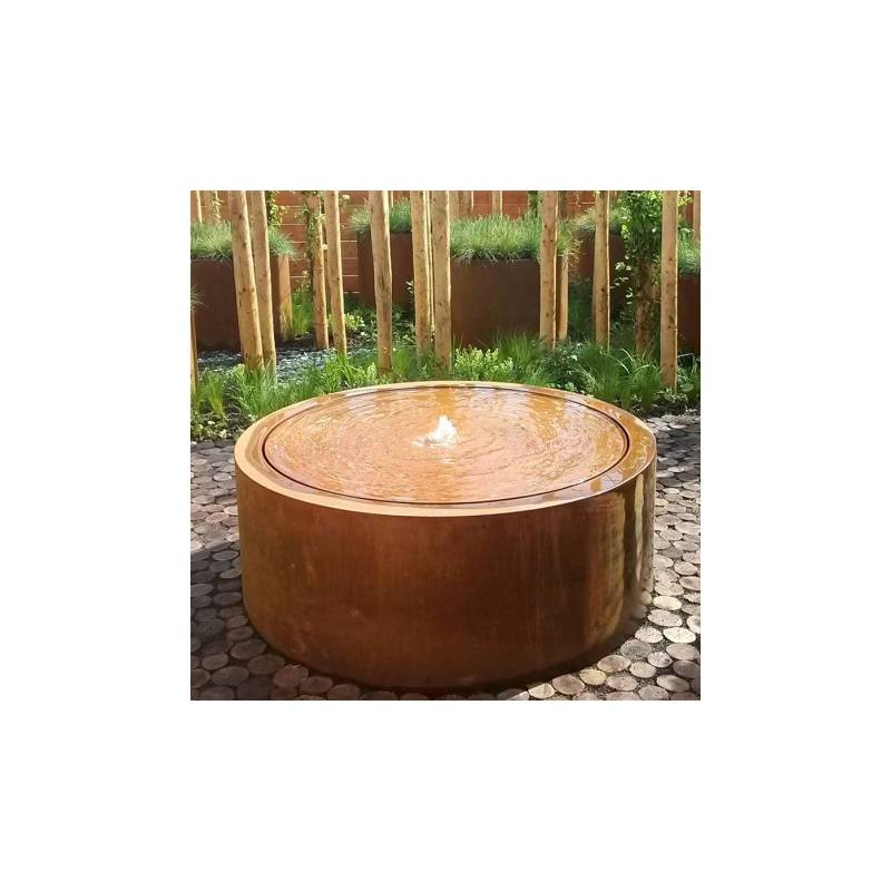 Table d'eau extérieur en acier corten
