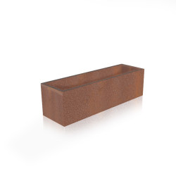 bac de jardin rectangulaire en acier corten